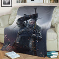 Geralt Sword Fleece Throw Blanket
