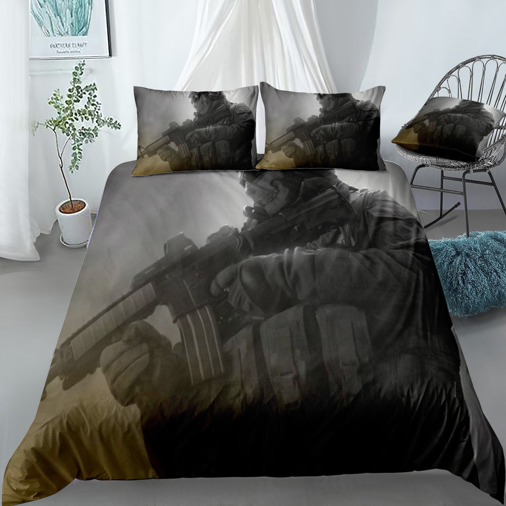 Ghost Modern Warfare 2 Bedding Set (Duvet Cover & Pillow Shams)