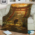Ghost Of Tsushima Fleece Throw Blanket