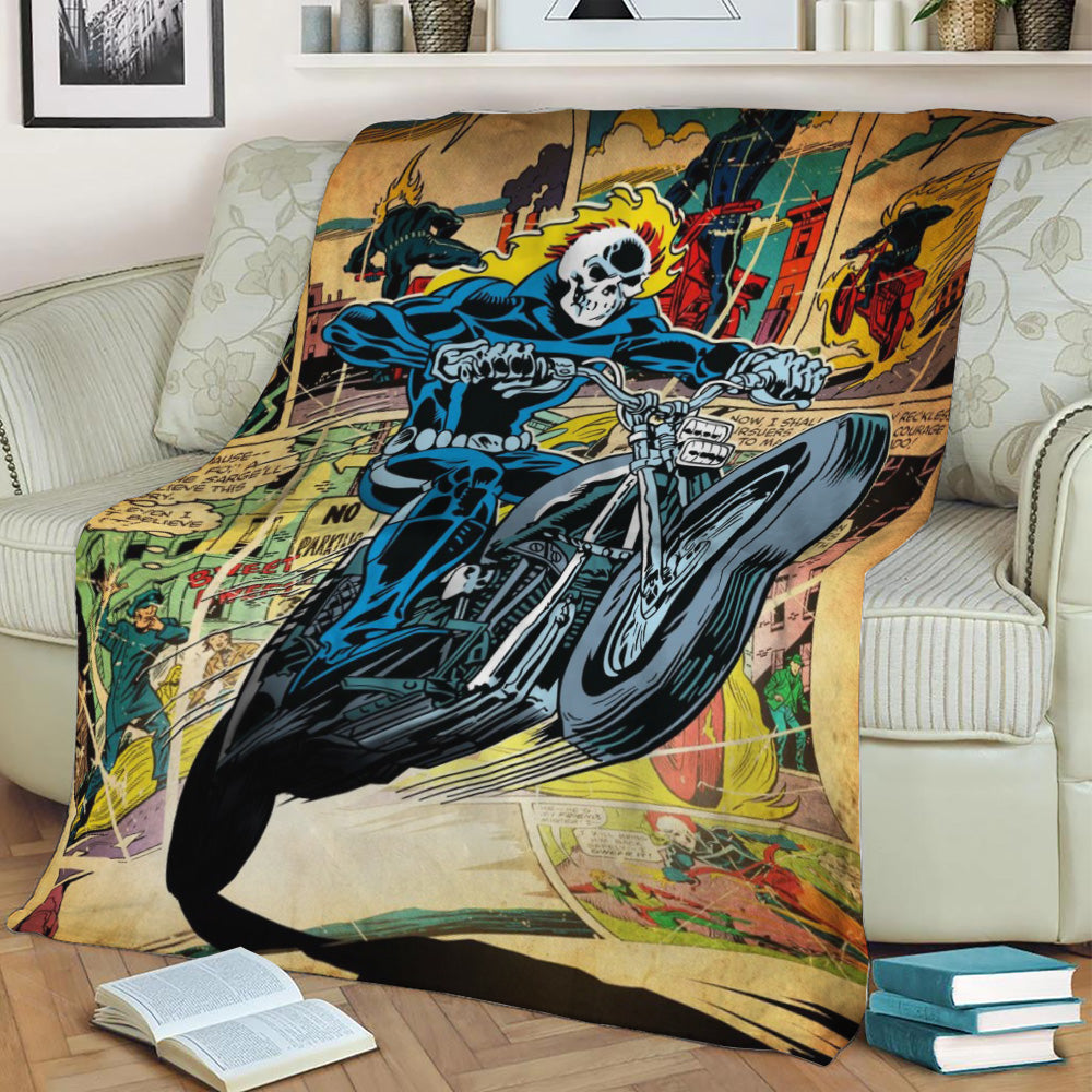 Ghost Rider Fleece Throw Blanket