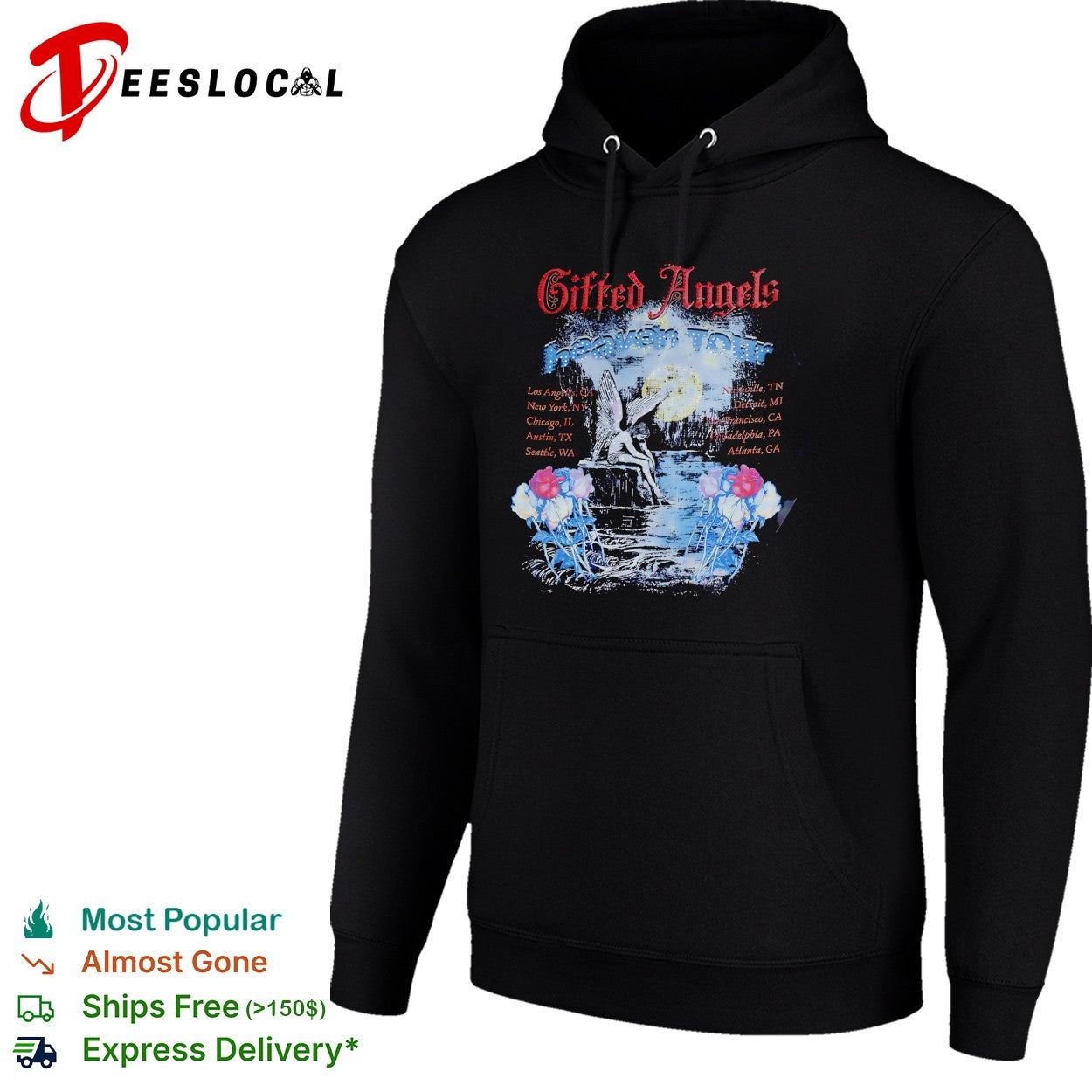 Gifted Angels Heaven Tour Los Angeles New York Chicago Austin Seattle shirt