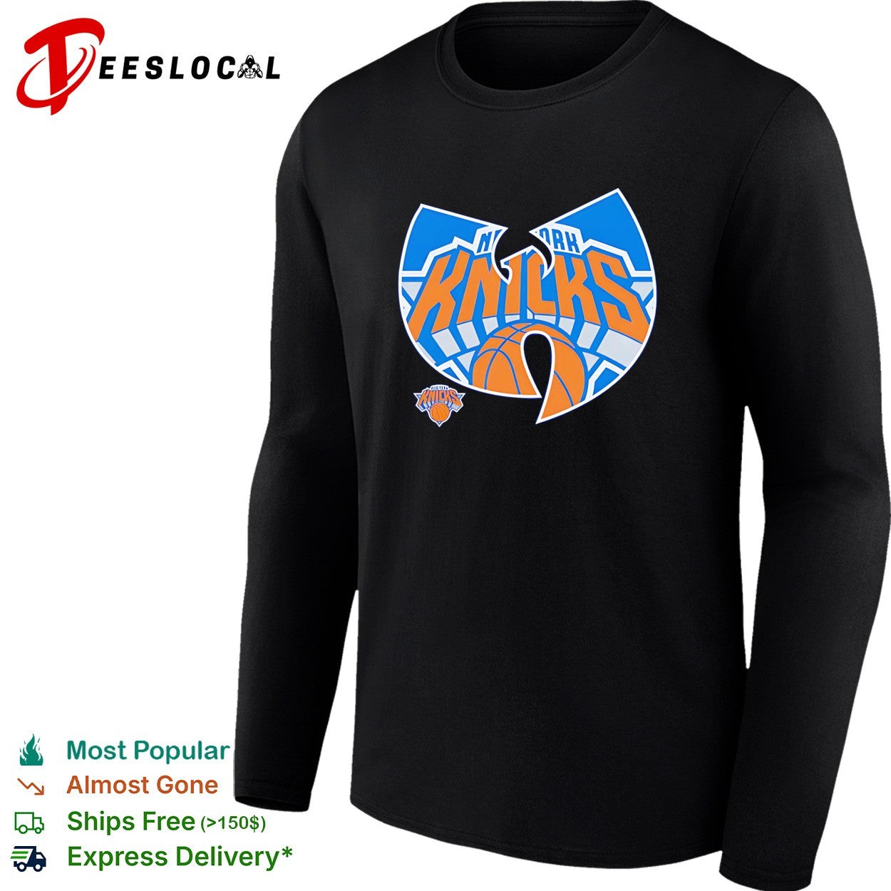 Globe emblem fan logo mashup New York Knicks design shirt