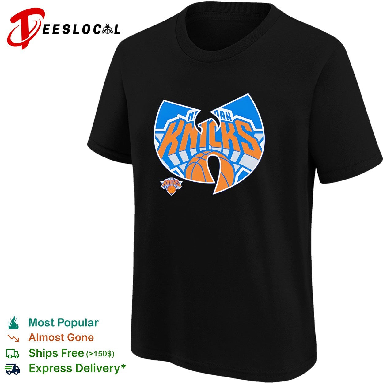 Globe emblem fan logo mashup New York Knicks design shirt