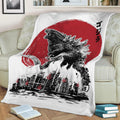 Gojira Attack Fleece Throw Blanket