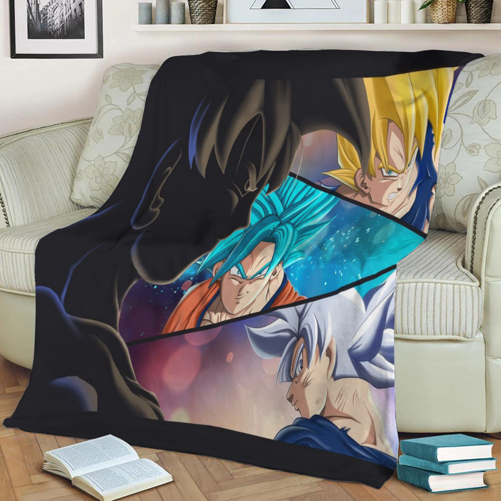 Goku Showdown Fleece Throw Blanket