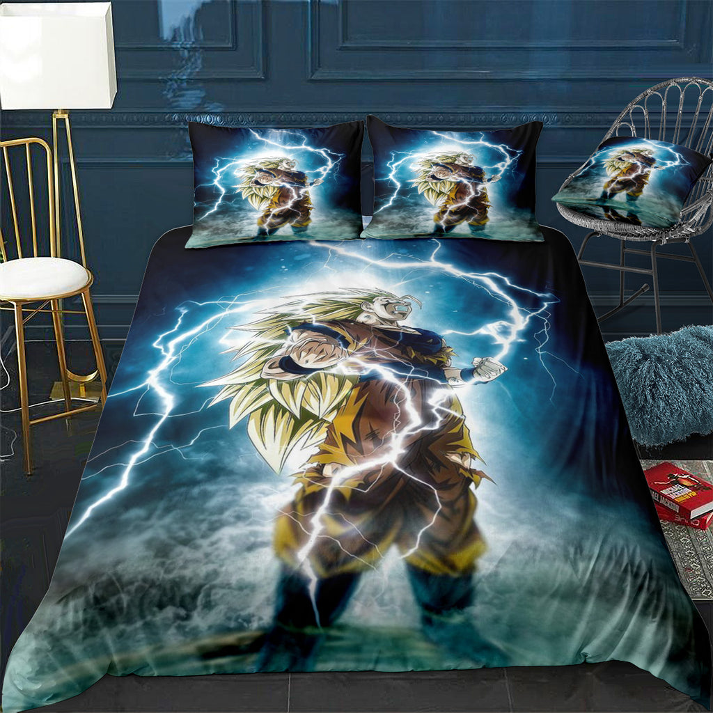 Goku Super Saiyan 3 Bedding Set (Duvet Cover & Pillow Shams)