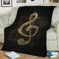 Gold Music 6 Fleece Throw Blanket