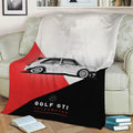 Golf GTI White Fleece Throw Blanket