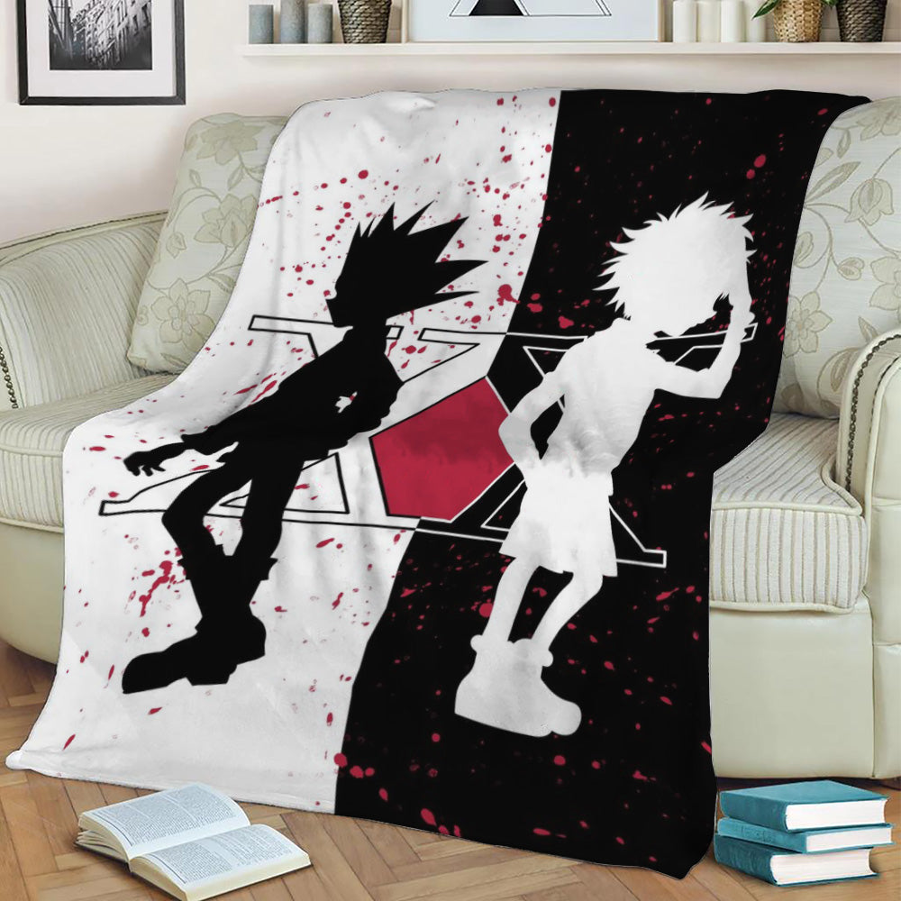 Gon and Killua Fleece Throw Blanket