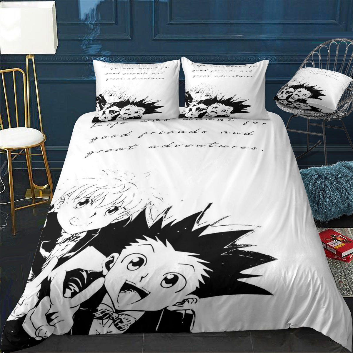 Gon and Killua Bedding Set (Duvet Cover & Pillow Shams)
