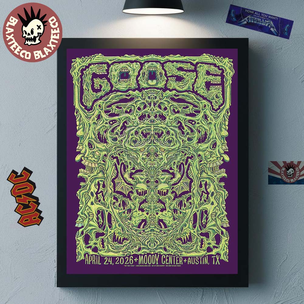 Goose Band Austin Texas 2026 Venue Poster At Moody Center On April 24 2026 Home Decor Poster Canvas