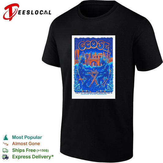 Goose band concert poster art Madison Square Garden New York June 2026 graphic shirt