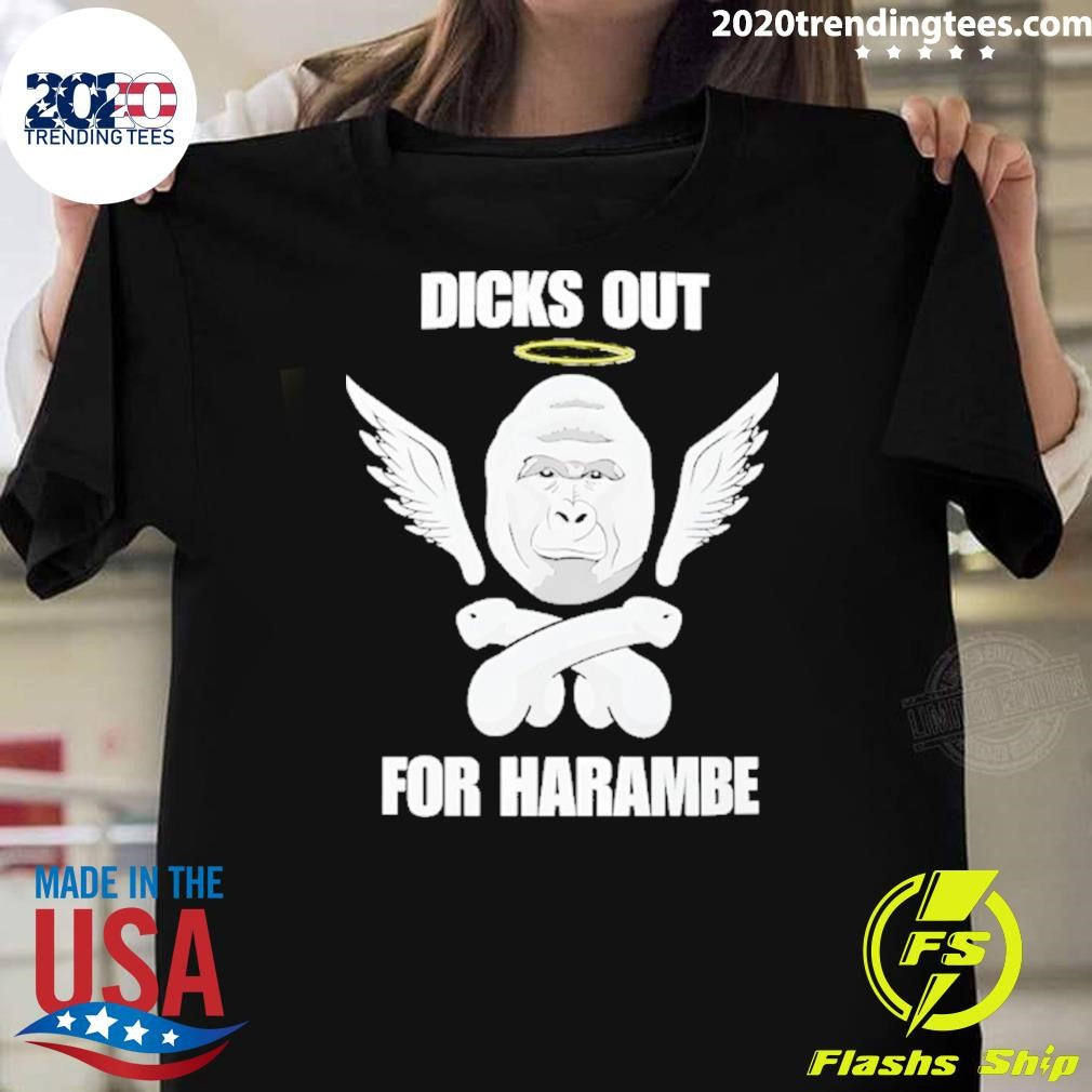 Gorilla Winged Dicks Out For Harambe Shirt