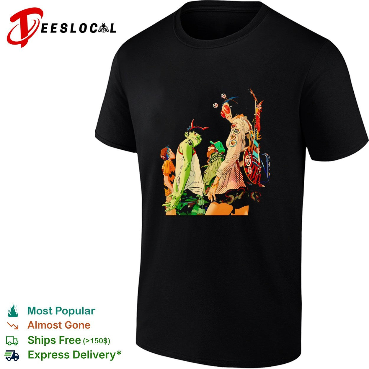 Gorillaz Tottenham London 2026 On 20 June 2026 Jumbo Band Potrait art shirt