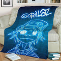 Gorillaz neon Fleece Throw Blanket