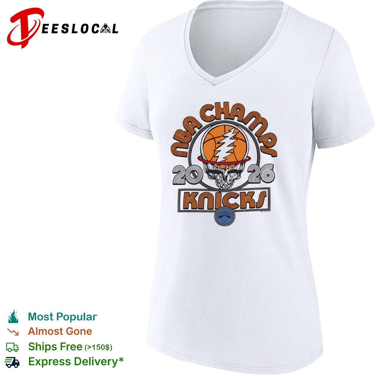 Grateful Dead x New York Knicks NBA Champs 2026 Basketball shirt