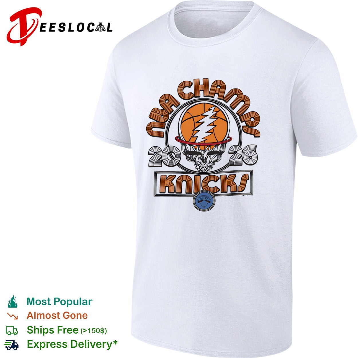 Grateful Dead x New York Knicks NBA Champs 2026 Basketball shirt