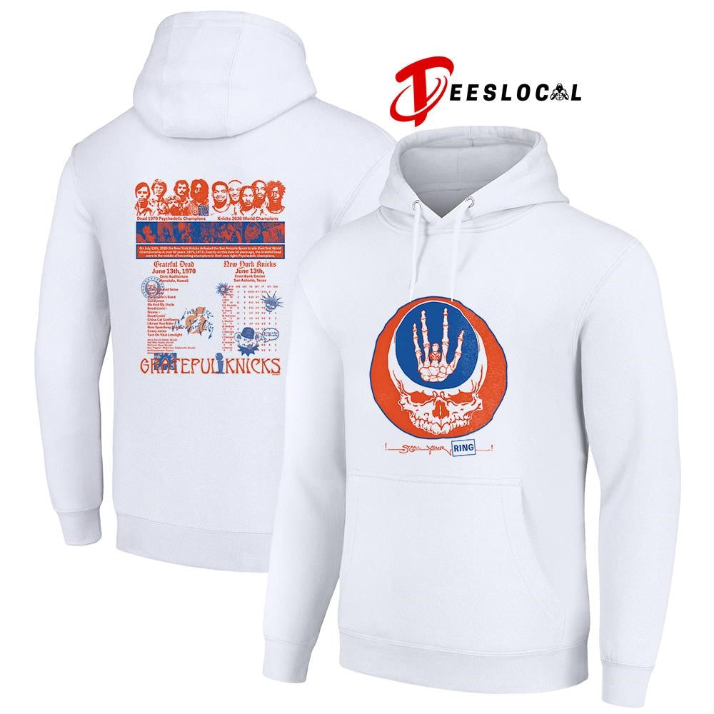 Grateful Dead x New York Knicks steal your ring Grateful Knicks graphic shirt
