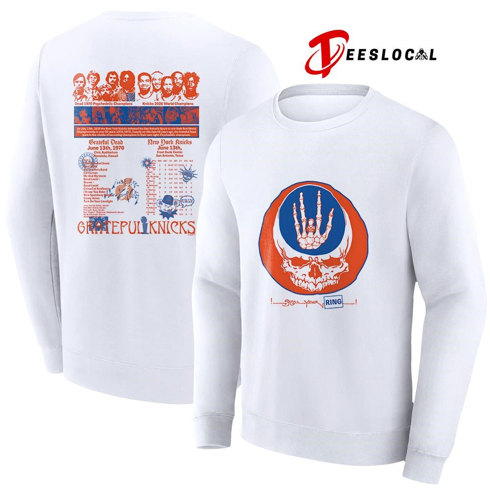 Grateful Dead x New York Knicks steal your ring Grateful Knicks graphic shirt