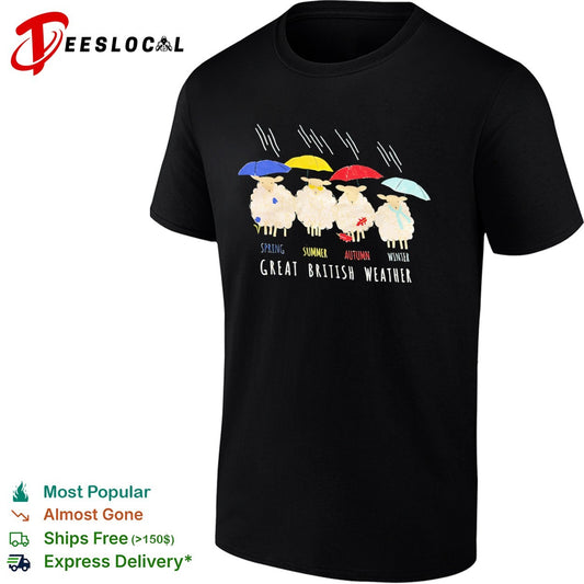 Great British Weather Sheep Spring Summer Autumn Winter Shirt