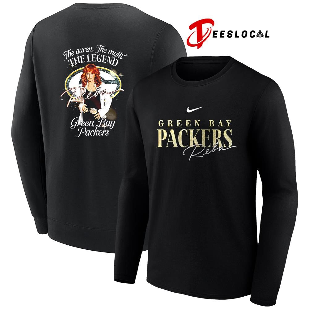 Green Bay Packers x Reba McEntire the queen the myth the legend graphic shirt