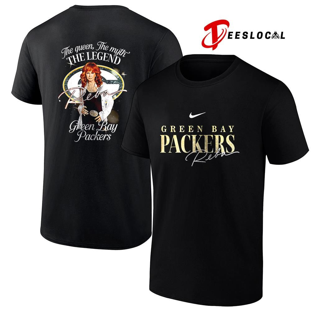 Green Bay Packers x Reba McEntire the queen the myth the legend graphic shirt