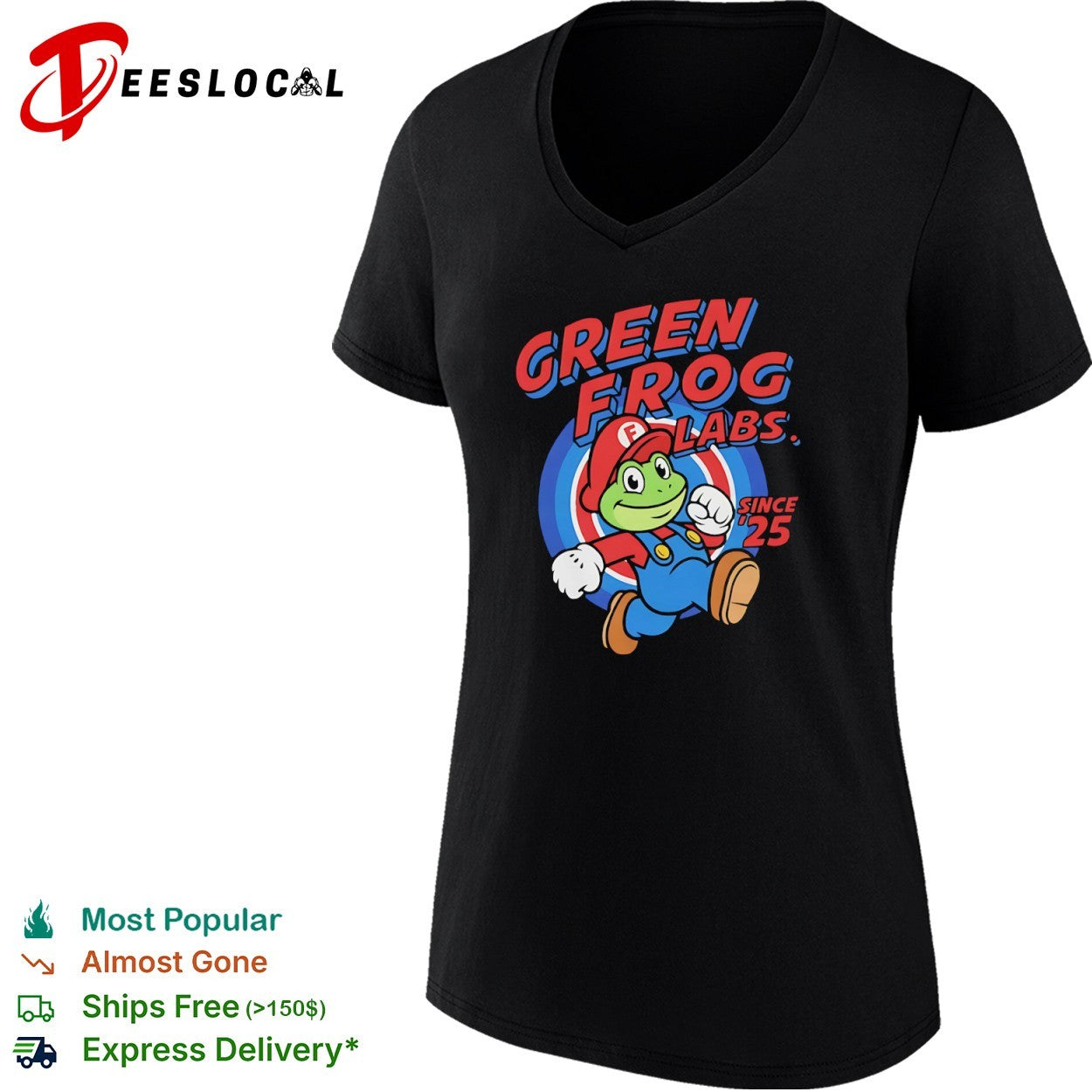 Green Frog Labs since 25 Nintendo Super Mario Bros inspired character parody shirt