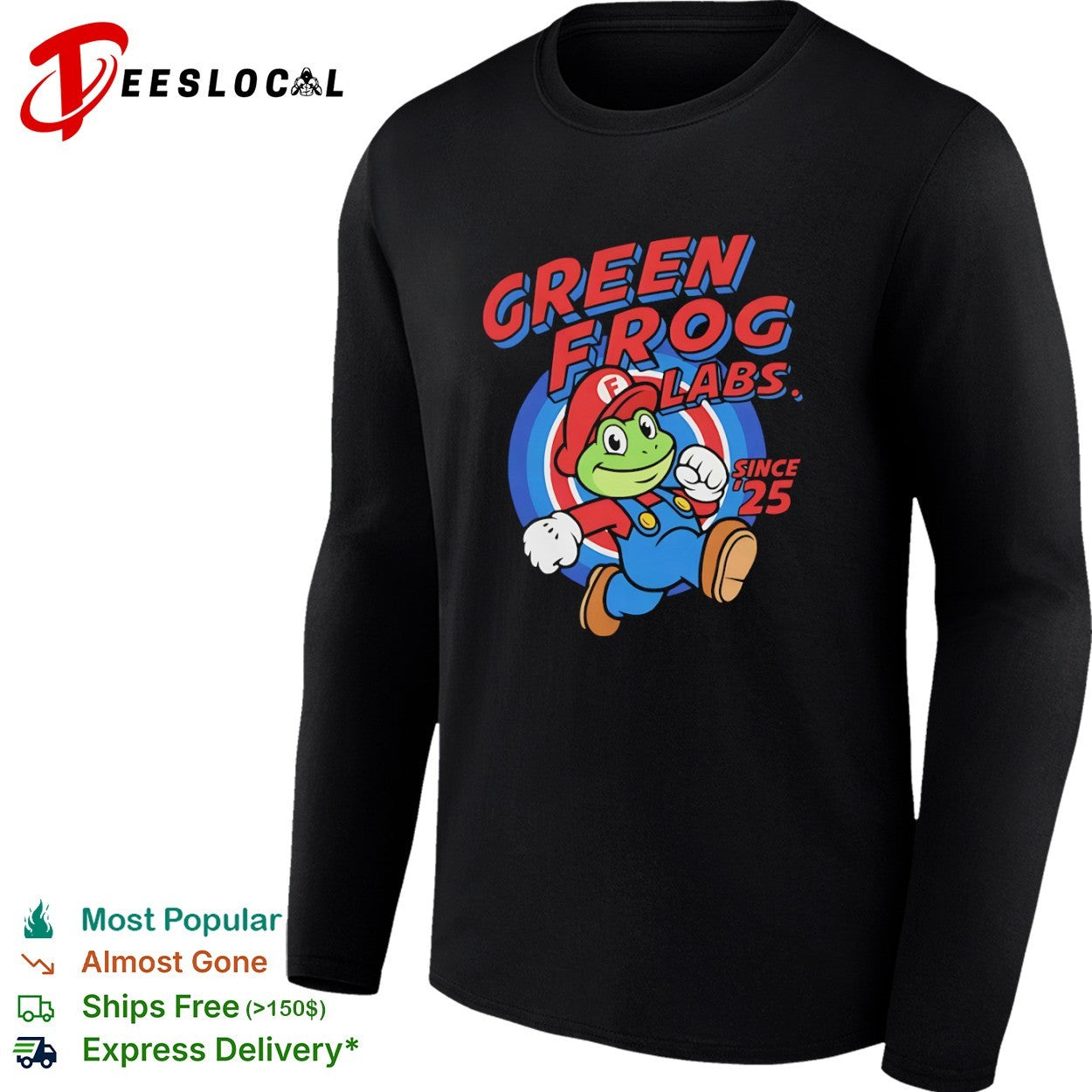 Green Frog Labs since 25 Nintendo Super Mario Bros inspired character parody shirt
