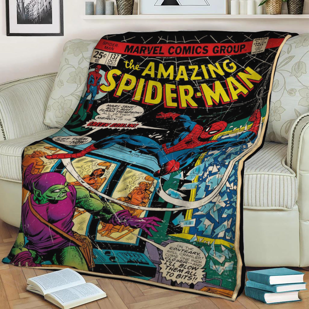 Green Goblin Fleece Throw Blanket
