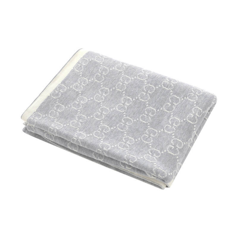 G knit grey throw blankets 437-grey