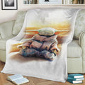 Grogu Meditating Fleece Throw Blanket