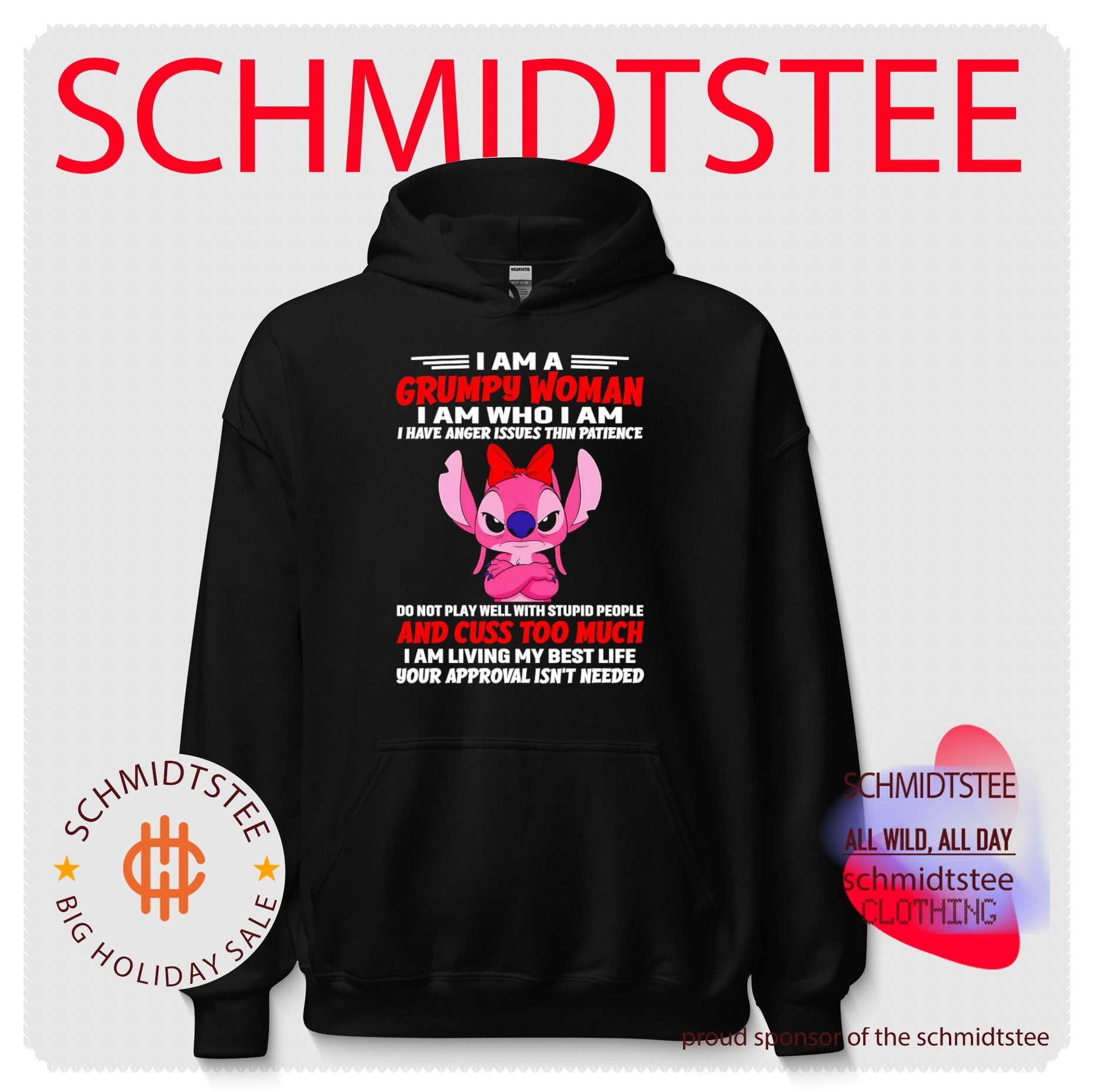 Grumpy Woman Angel Stitch Quote Disney shirt