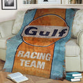 Gulf racing team Fleece Throw Blanket
