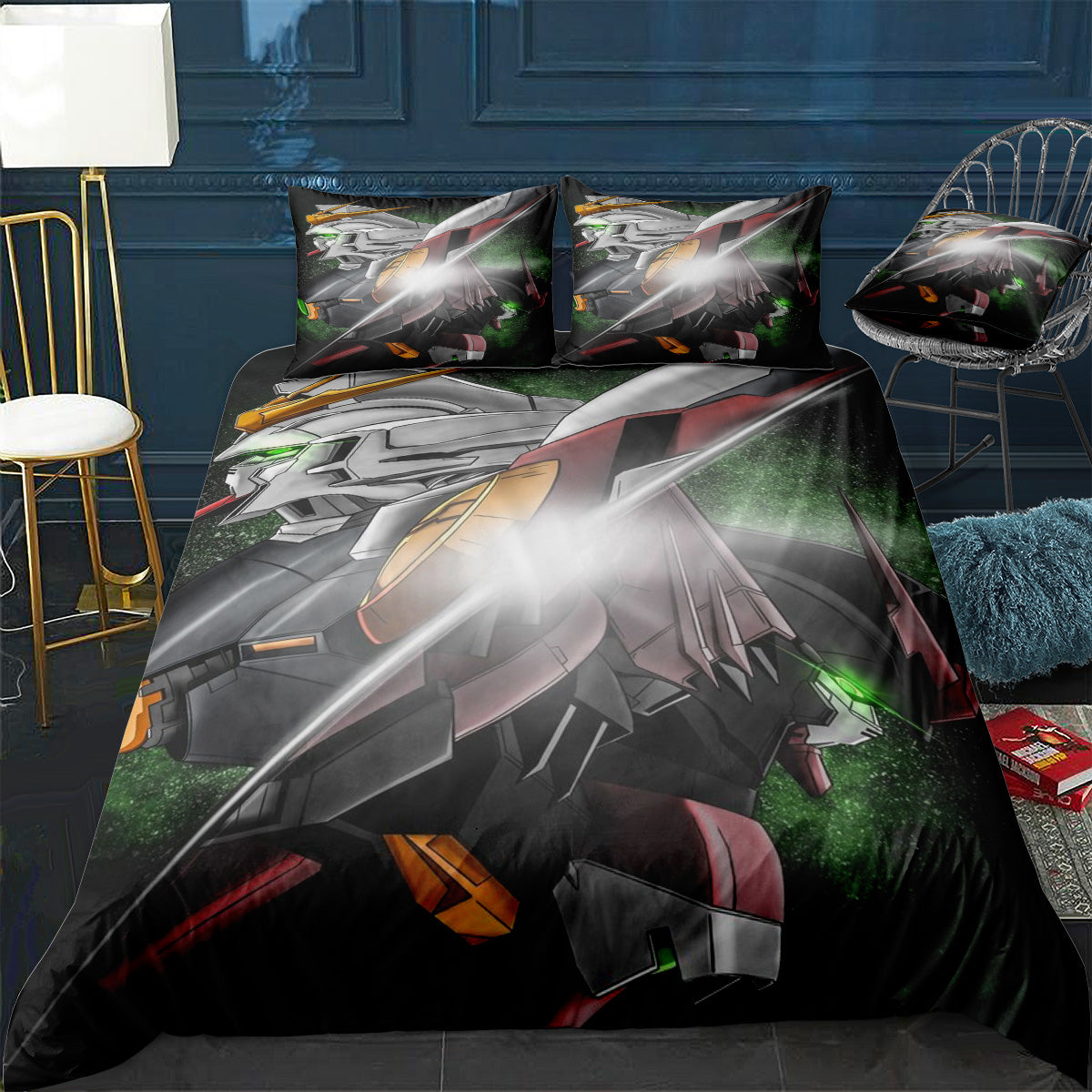 Gundam Wing vs Epyon Bedding Set (Duvet Cover & Pillow Shams)
