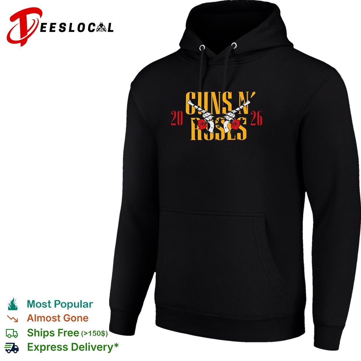 Guns N Roses 2026 band logo music concert tour iron on heat transfer design shirt