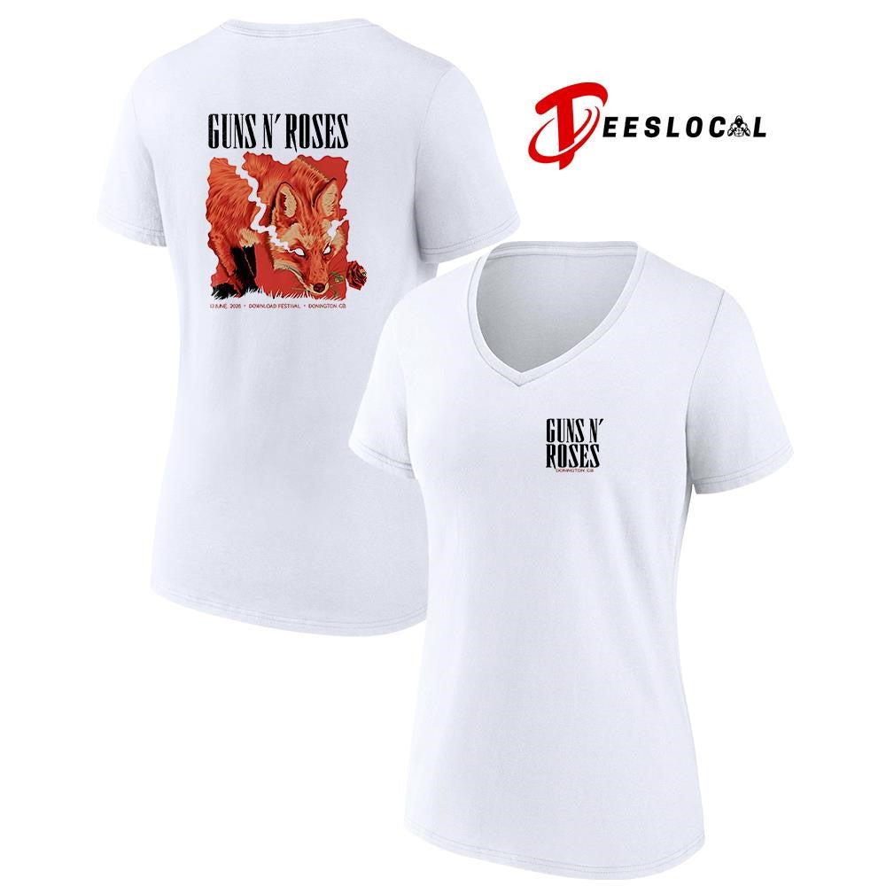Guns N Roses Download festival Donington UK the red fox graphic shirt