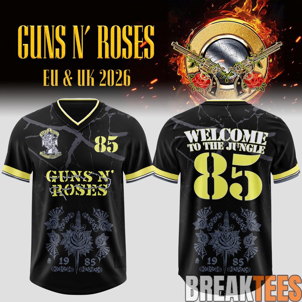 Guns N’ Roses World Tour 2026 Exclusive Football Jersey