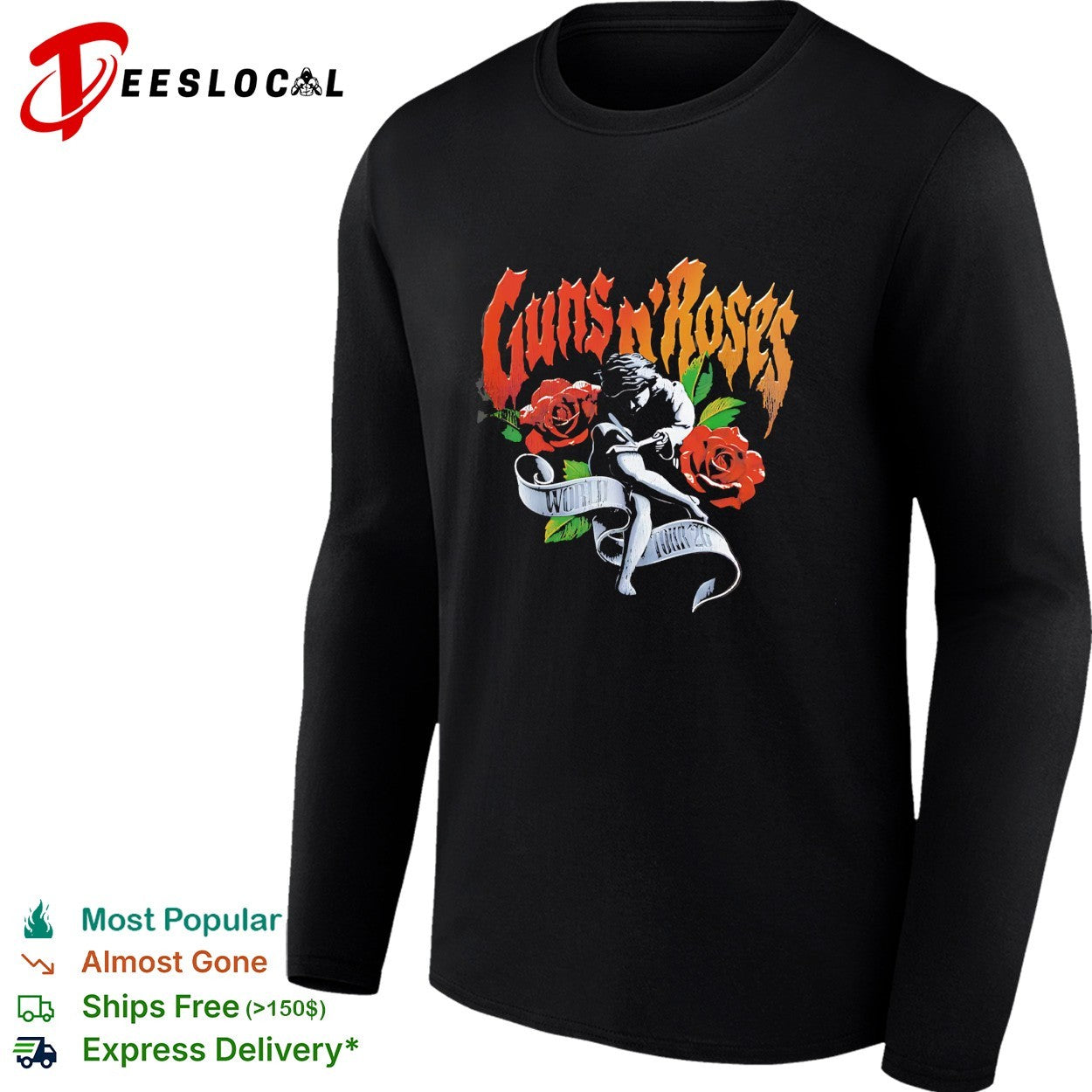 Guns N Roses World Tour 2026 Merch Use Your Illusion art shirt