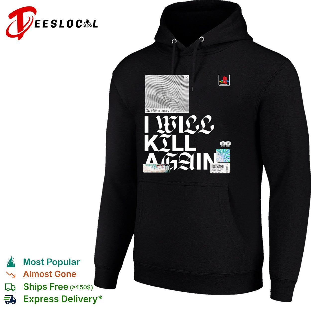 Gw950m mov I will kill again playstation korner spaety shirt