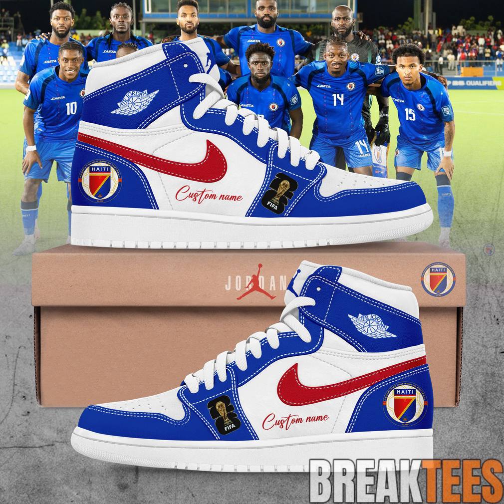 Haitienne De Football 2026 World Cup Custom Air Jordan 1 Shoes