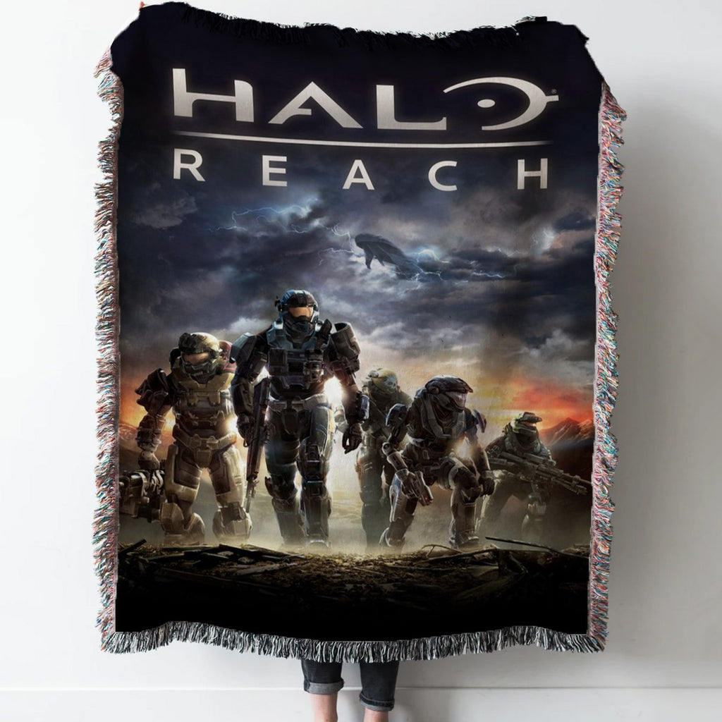 Halo Reach Vertical Woven Tapestry Throw Blanket with Fringe