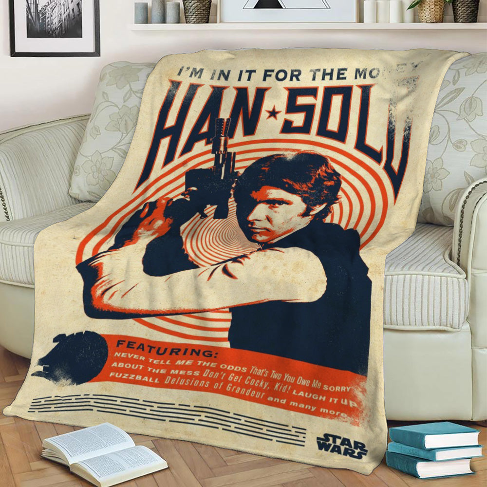 Han Solo Fleece Throw Blanket