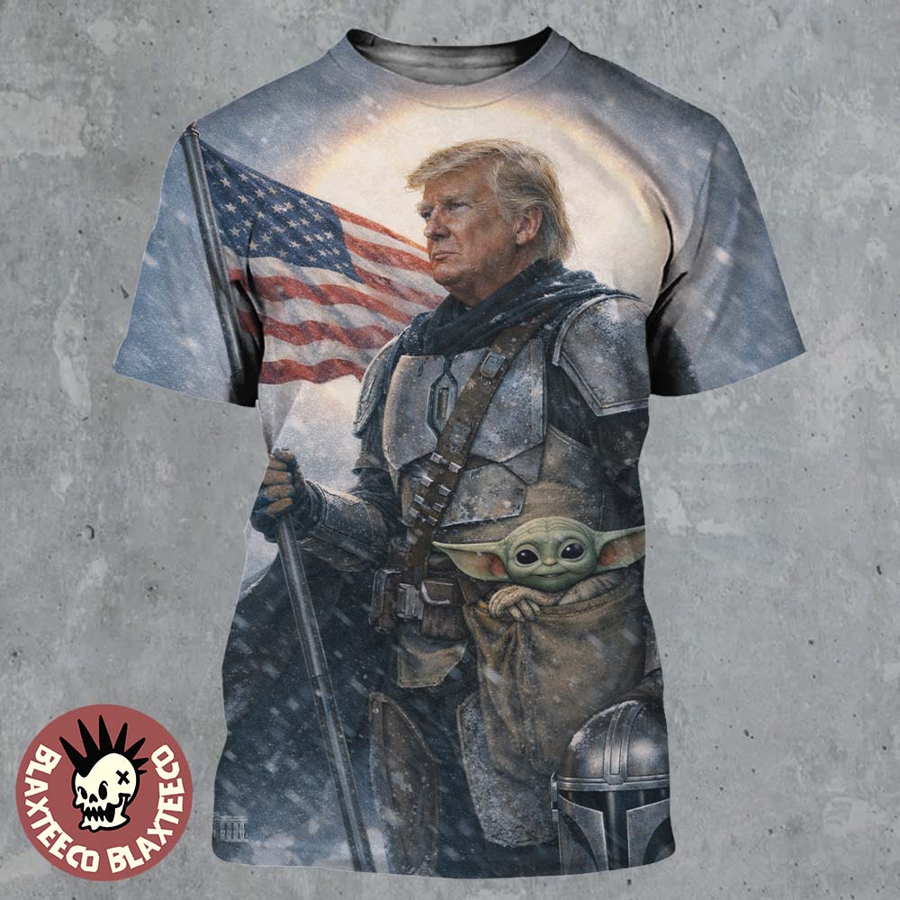 Happy Star Wars Day 2026 Donald Trump And Grogu May The 4th Be With You The Mandalorian And Grogu Style All Over Print Shirt