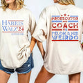 Harris Walz 2024 Prosecutor Coach Vs Felon His Weirdo Democrat'S Shirt Harris 2024 Election Team Kamalla Short Sleeve Shirt Casual T-Shirts