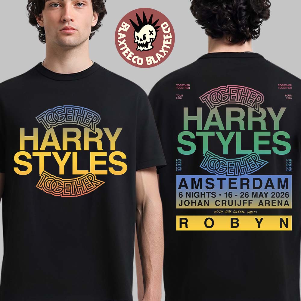 Harry Styles Together Together Tour 2026 Amsterdam Netherlands At Johan Cruijff Arena From 16 To 26 May 2026 Two Sided T-Shirt