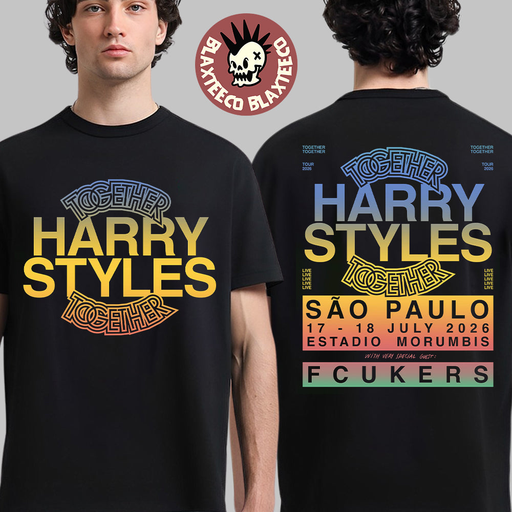 Harry Styles Together Together Tour 2026 Sao Paulo Brazil At Estadio Morumbis From 17 To 18 July 2026 Two Sided T-Shirt