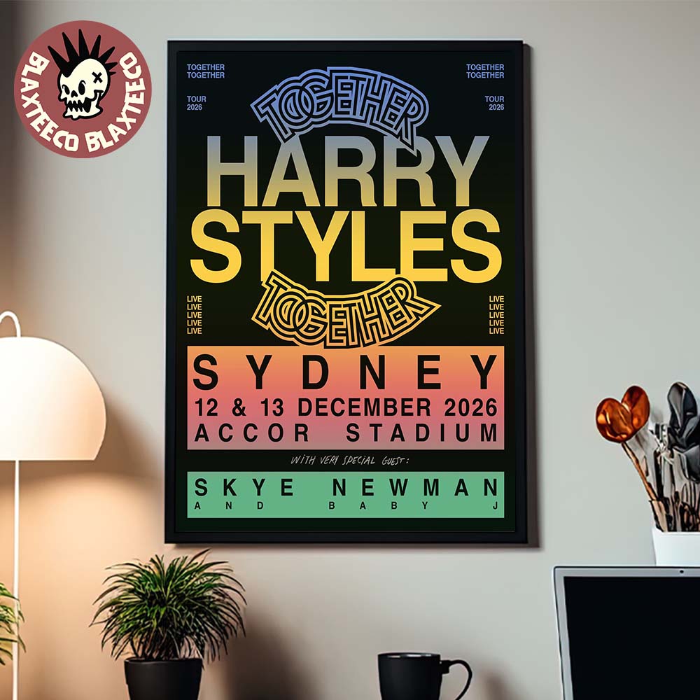Harry Styles Together Together Tour 2026 Sydney Australia At Accor Stadium From 12 To 13 December 2026 Poster Canvas