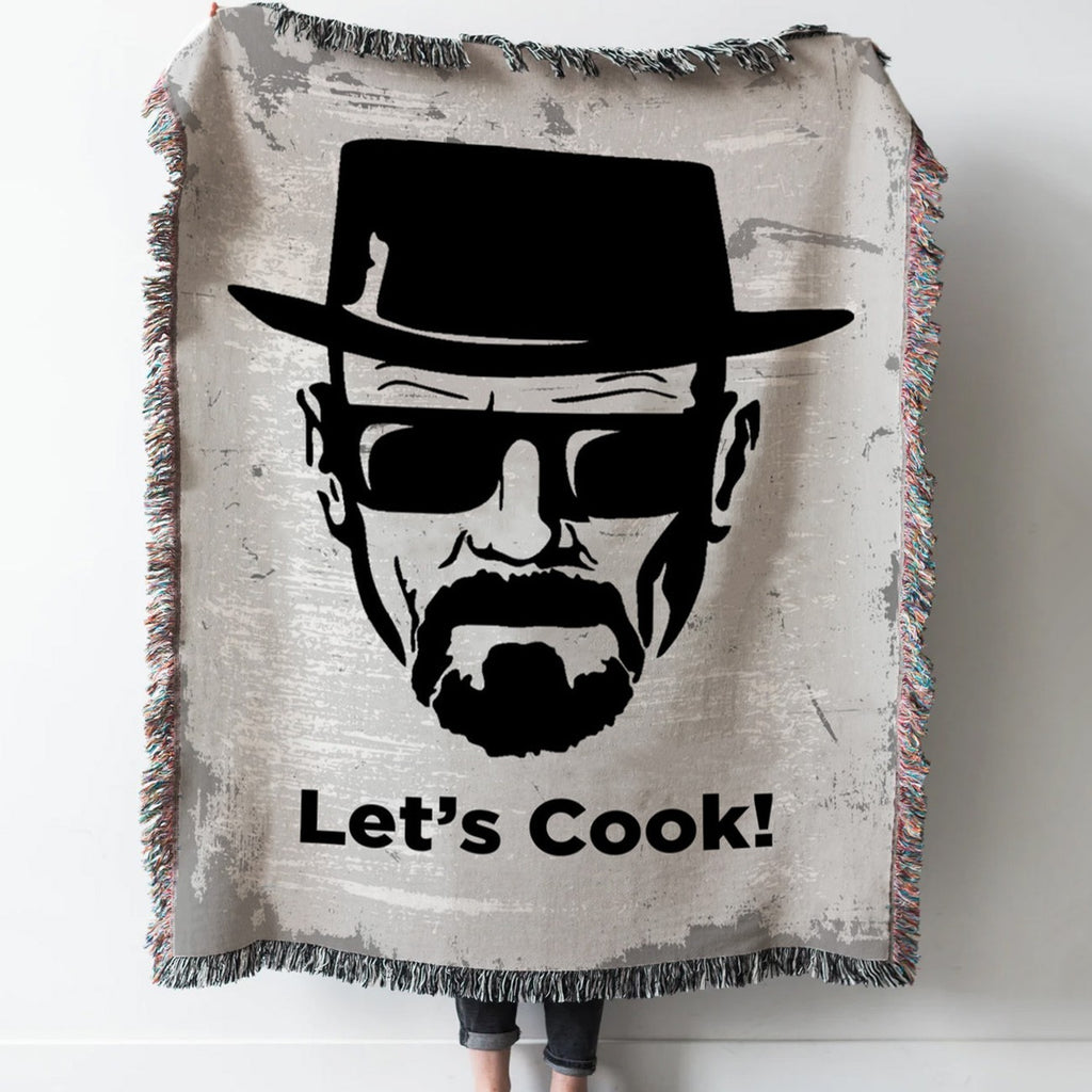 Heisenberg Lets cook Woven Tapestry Throw Blanket with Fringe