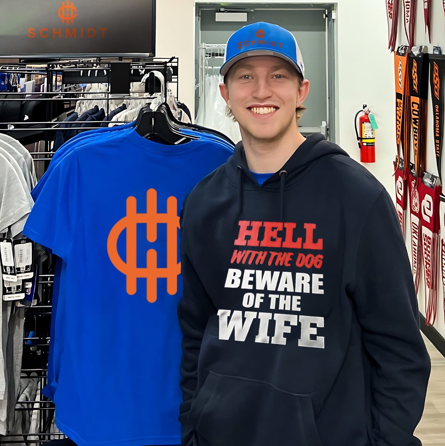 Hell with the dog beware of the wife shirt