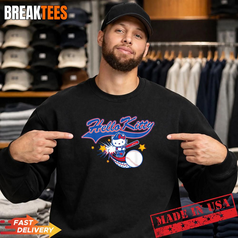 Hello Kitty Home Run Baseball Softball T-Shirt